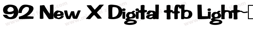 92 New X Digital tfb Light字体转换